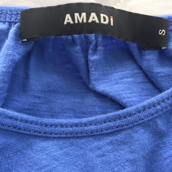 Anthropologie Amadi Blue Tee with Bow Small - Picture 4 of 4